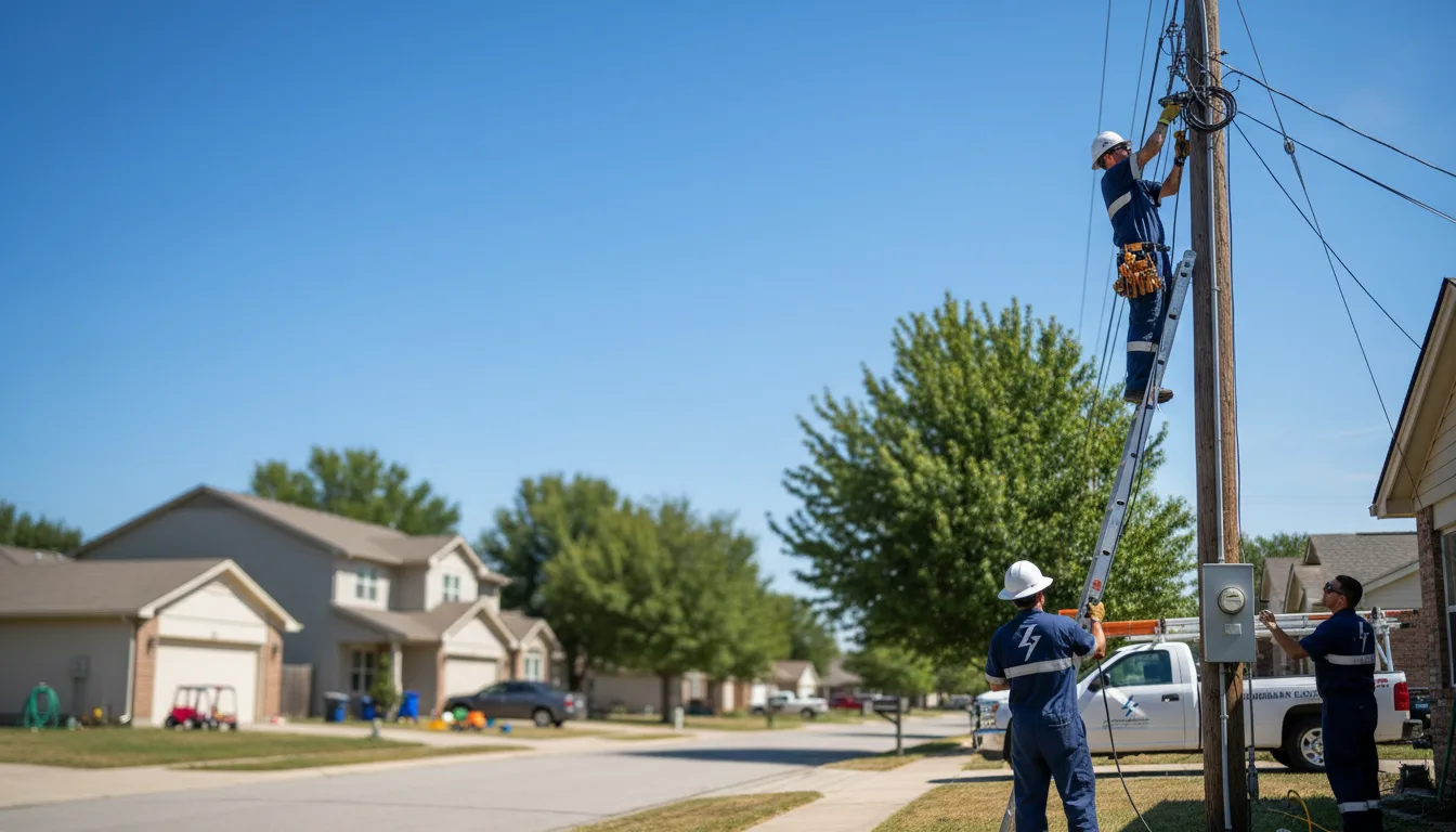 Residential electrician providing installation services in Morven, GA